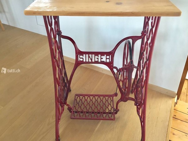 Metal Holz, Vintage Tisch 70 L, 40 B, 74 H