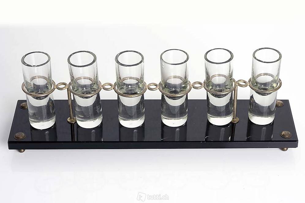 Schönes antikes Art Deco Set mit Schnapsgläser Shotglas Schönes antikes Art Deco Set mit Schnapsgläser Shotglas