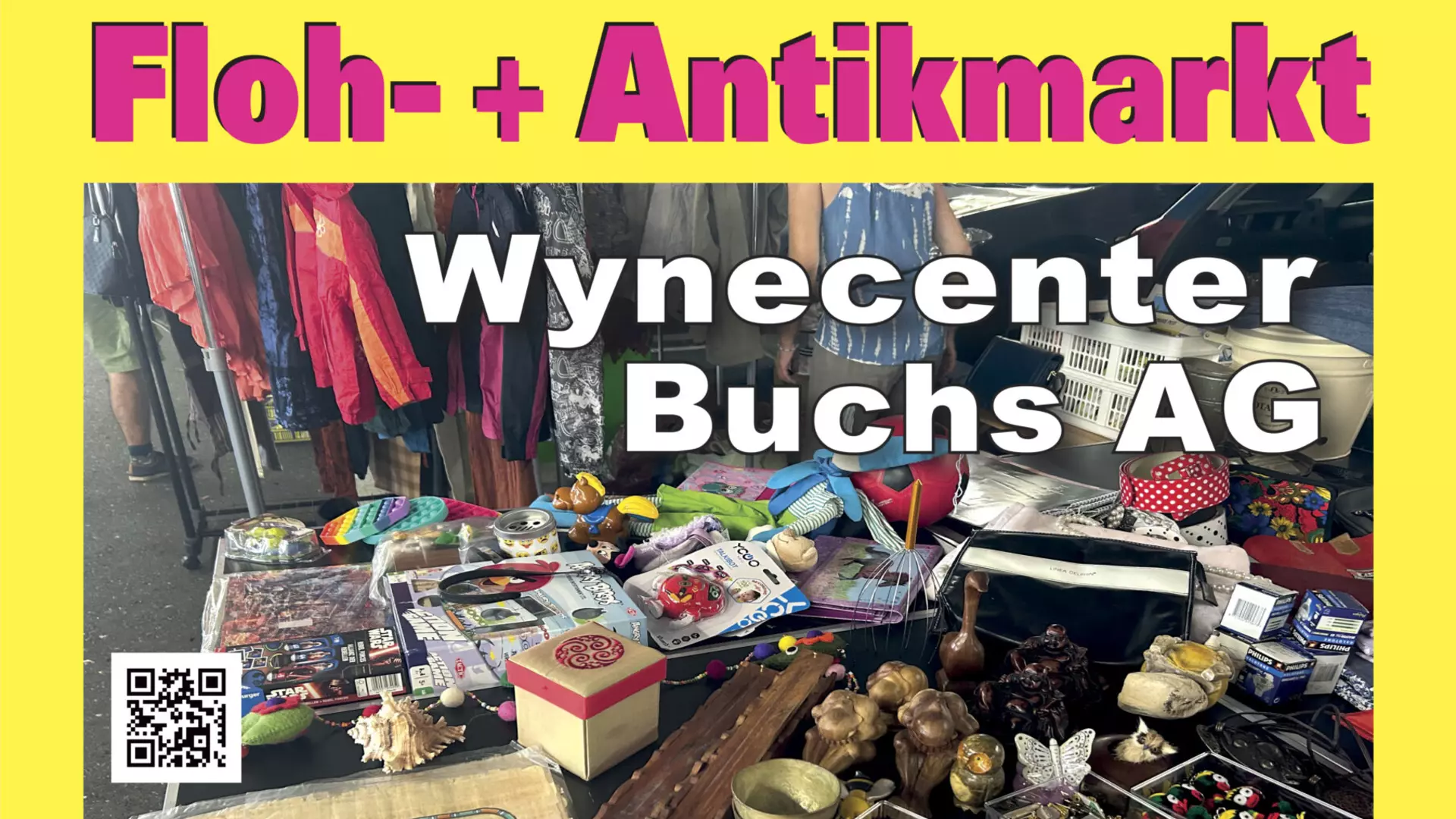 03.05.2026 10:00-16:00 Flohmarkt + Antikmarkt beim Wynecenter Buchs AG